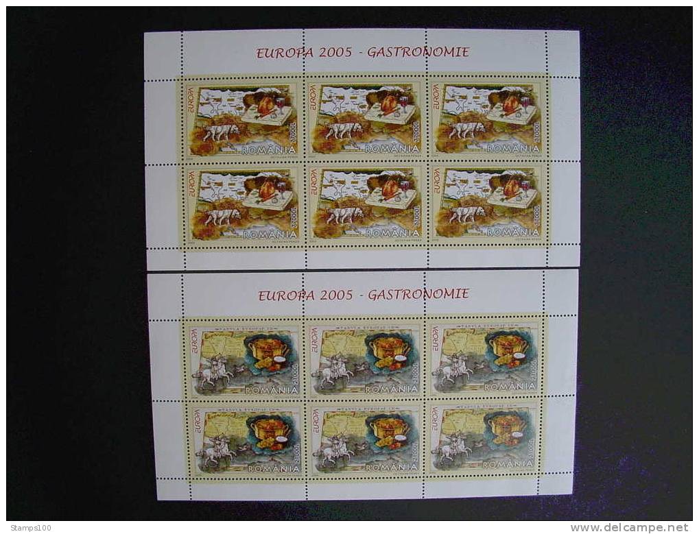 ROMANIA  2005   2 DIFFERENT SHEETS      MNH ** (1042800-2000/015) - 2005