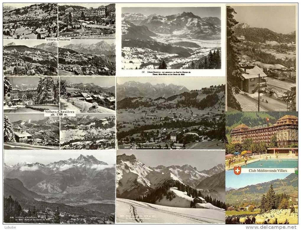 Villars Sur Ollon / Chesières - 16 Karten    Ca. 1910 - 1970 - Ollon