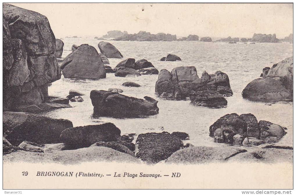 CPA 29 @ BRIGOGNAN @ La Plage Sauvage @ - Brignogan-Plage