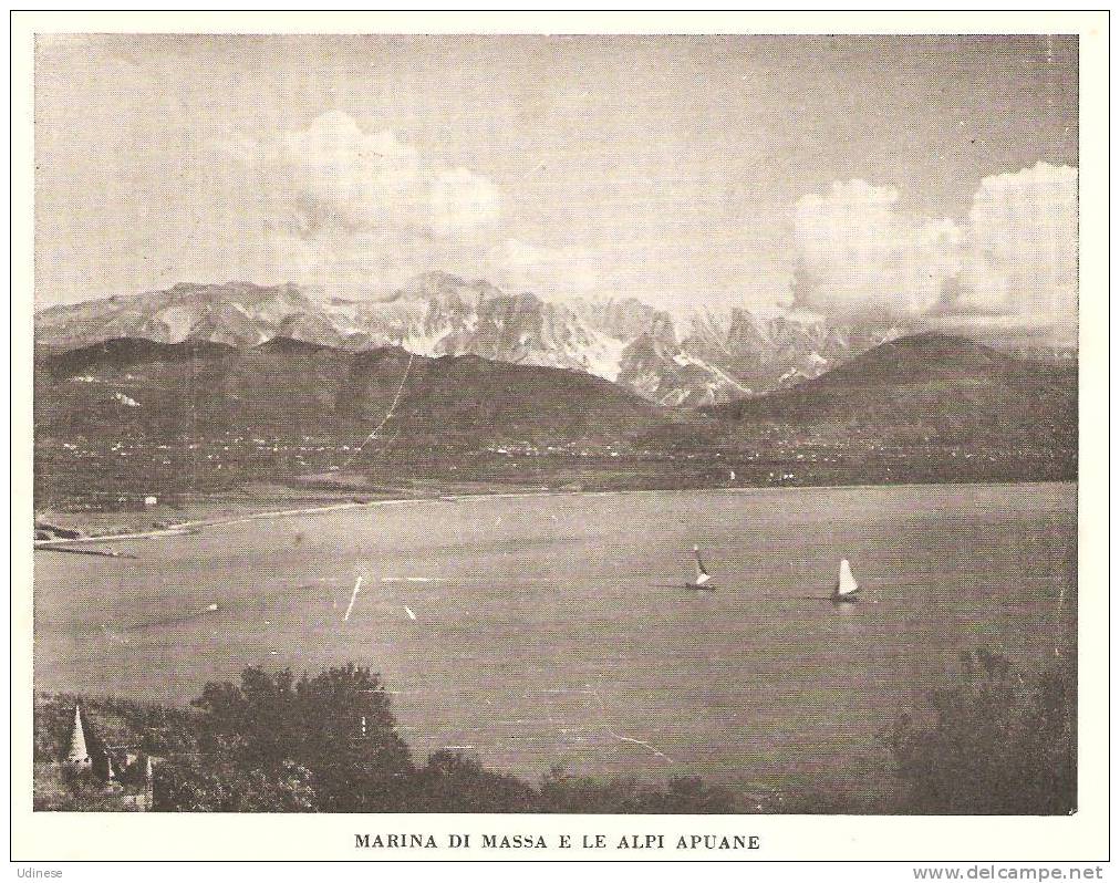 MARINA DI MASSA 1956 - CON VISTA DELLE ALPI APUANE - Massa