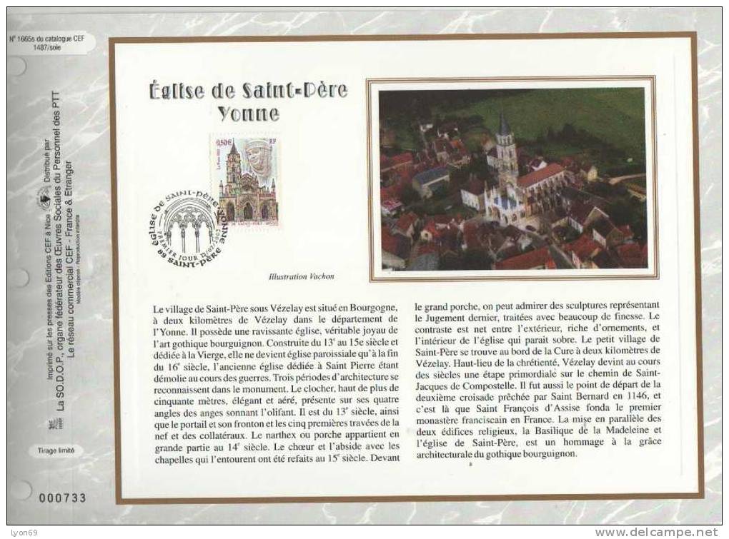 FEUILLET  CEF 1665 S  EGLISE DE SAINT  PERE  RELIGION SITE ET MONUMENT   2005 - Zonder Classificatie