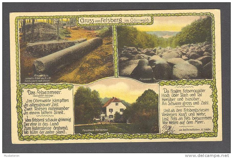 Germany Gruss Vom Felsberg Im Odenwald - Das Felsenmeer Forsthaus Restaurant - Odenwald
