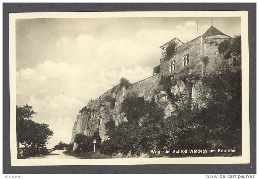 Germany Weg Zum Schloss Waldeck Am Edersee Echte Real Photo Véritable Vera - Waldeck