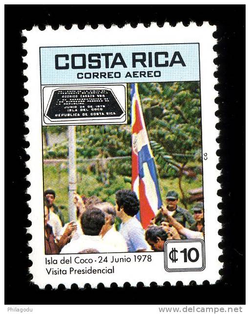 1979  COSTA RICA **  Visite Président 1978  Isla Del Coco. Yv.731. Cote 5,-E - Costa Rica