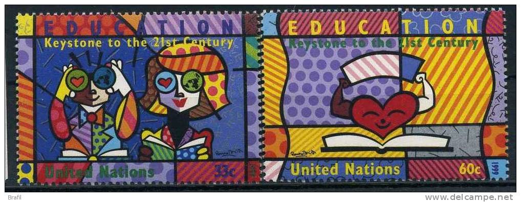 1999 Nazioni Unite New York, Educazione, Francobolli Nuovi (**) - Unused Stamps