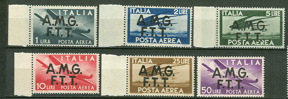 Trieste A 1947 Democratica  (Sass A 1/6) **/MNH - Poste Aérienne