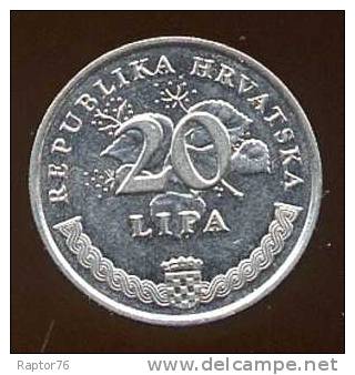 Monnaie Pièce CRAOTIE 20 Lipa De 1999 - Croatie