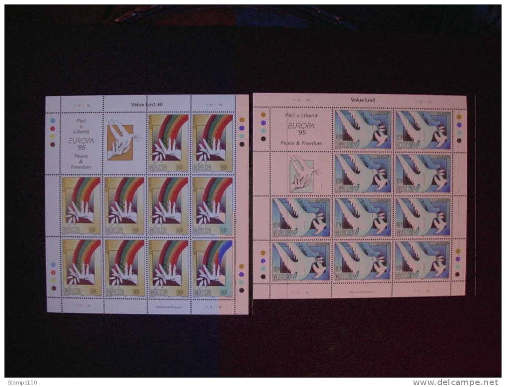 MALTA 1995 CEPT  PEACE AND FREEDOM SHEETS  MNH ** (1043300-500) - 1995