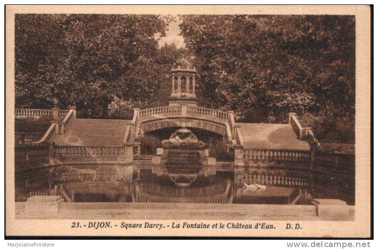 Dép. 21 - DIJON. - Square Darcy. - La Fontaine Et Le Château D'Eau. DD N°23 - Dijon