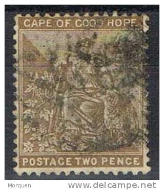 Cabo Buena Esperanza 2 Pence.,  CAPE GOD HOPE, Yvert Num 35 º - Cape Of Good Hope (1853-1904)