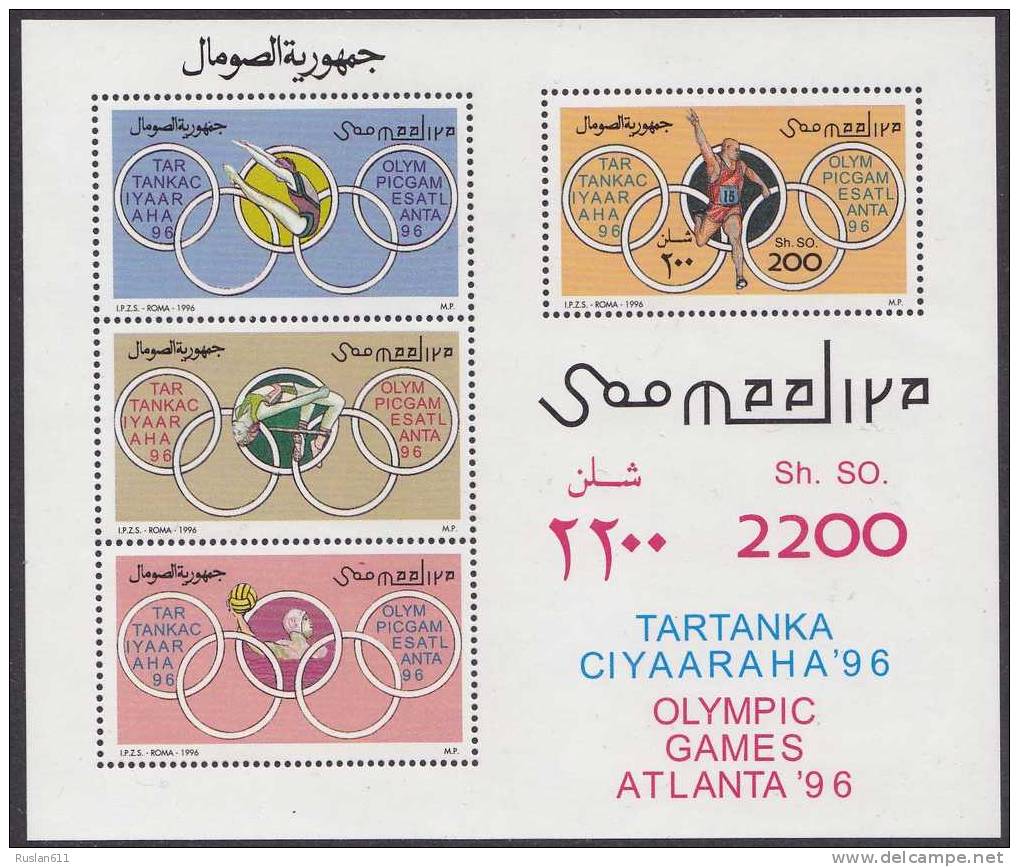 Olympic Games Somalia 1996 Bl 38 Atlanta MNH ** - Zomer 1996: Atlanta