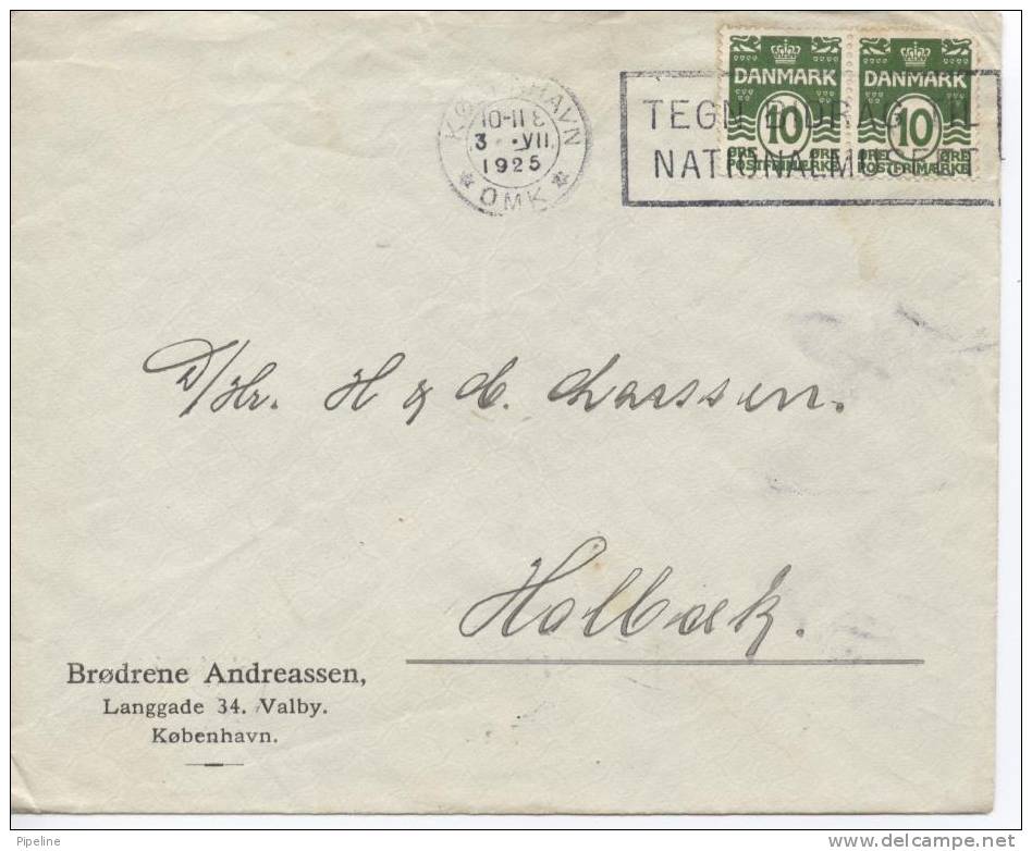 Denmark Cover Sent To Holbaek Copenhagen 3-7-1925 - Lettres & Documents