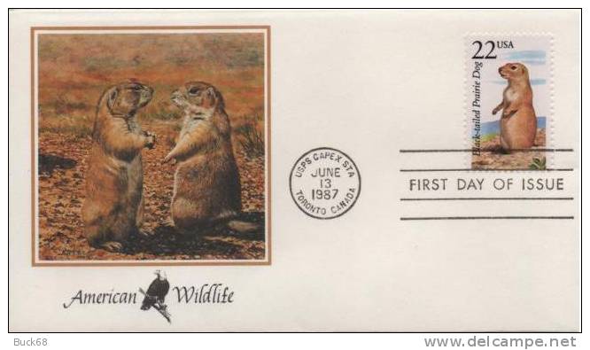 ETATS-UNIS USA 1757 FDC American Wildlife : Präriehund Chien De Prairie - Roedores