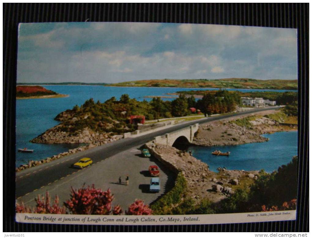 CPSM IRLANDE-Pontoon Bridge At Junction Of Lough Conn And Lough Cullen,mayo - Mayo