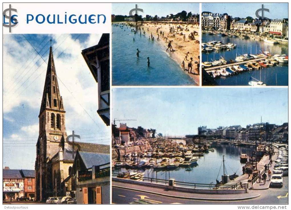 LE POULIGUEN Loire Atlantique 44 : Multivues église Port Plage - Le Pouliguen