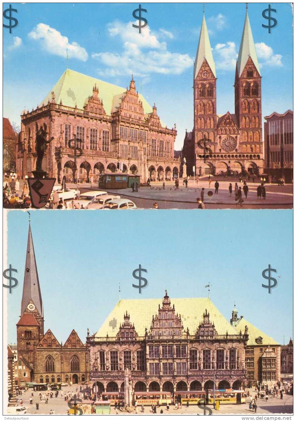 BREMEN : 2x : Rathaus Und Liebfrauenkirche + Rathaus Dom  ( Tramway ) - Andere & Zonder Classificatie