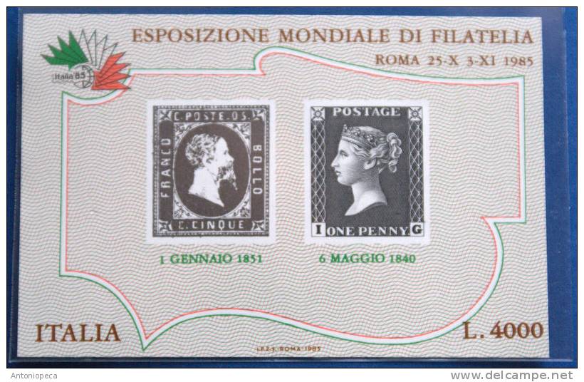 ITALIA -  FOGLIETTO ESPOSIZIONE MONDIALE ITALIA 85 MNH** - 1981-90: Usati