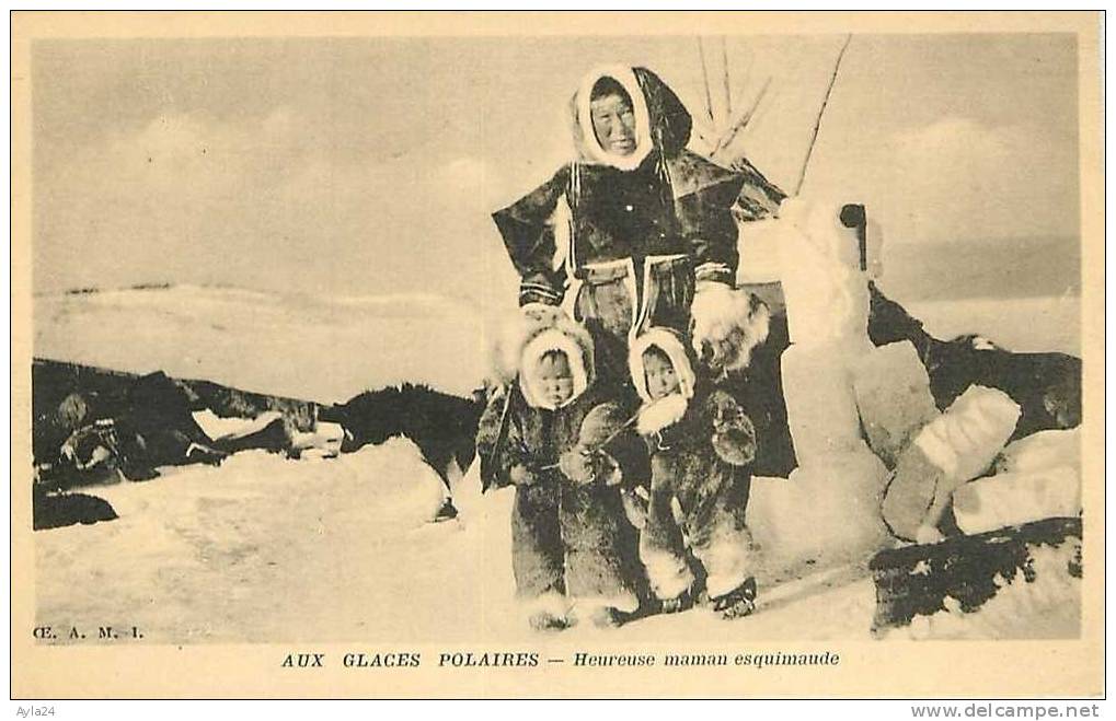 CPA  ALASKA CANADA Heureuse Maman Esquimaude Inuits Esquimau Oblats Missionnaires Ed Oe A.M.I. N° 135 - Other & Unclassified