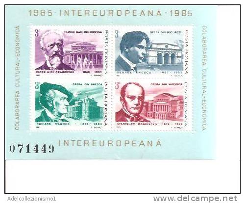 48621)foglietto Rumeno Con 4 Valori Serie Posta Romana - Postmark Collection