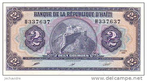 HAÏTI   2 Gourdes  Emission De 1990   Pick 254a     ***** BILLET  NEUF ***** - Haiti