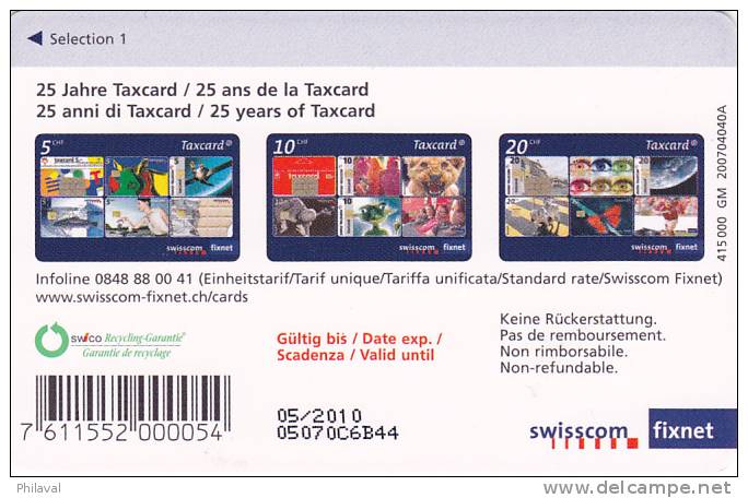 SUISSE - Taxcard 5 CHF / Swisscom - Schweiz