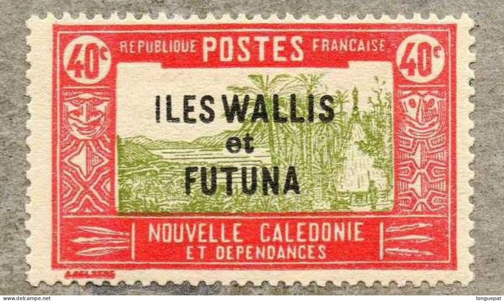 Wallis Et Futuna : Case De Chef Indigène - Timbre De Nouvelle-Calédonie De 1928/38, Surchargés - Unused Stamps