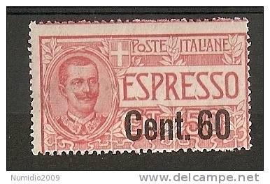 1922 REGNO ESPRESSO SOPRAST. 60 CENT MNH ** - RR7463 - Exprespost