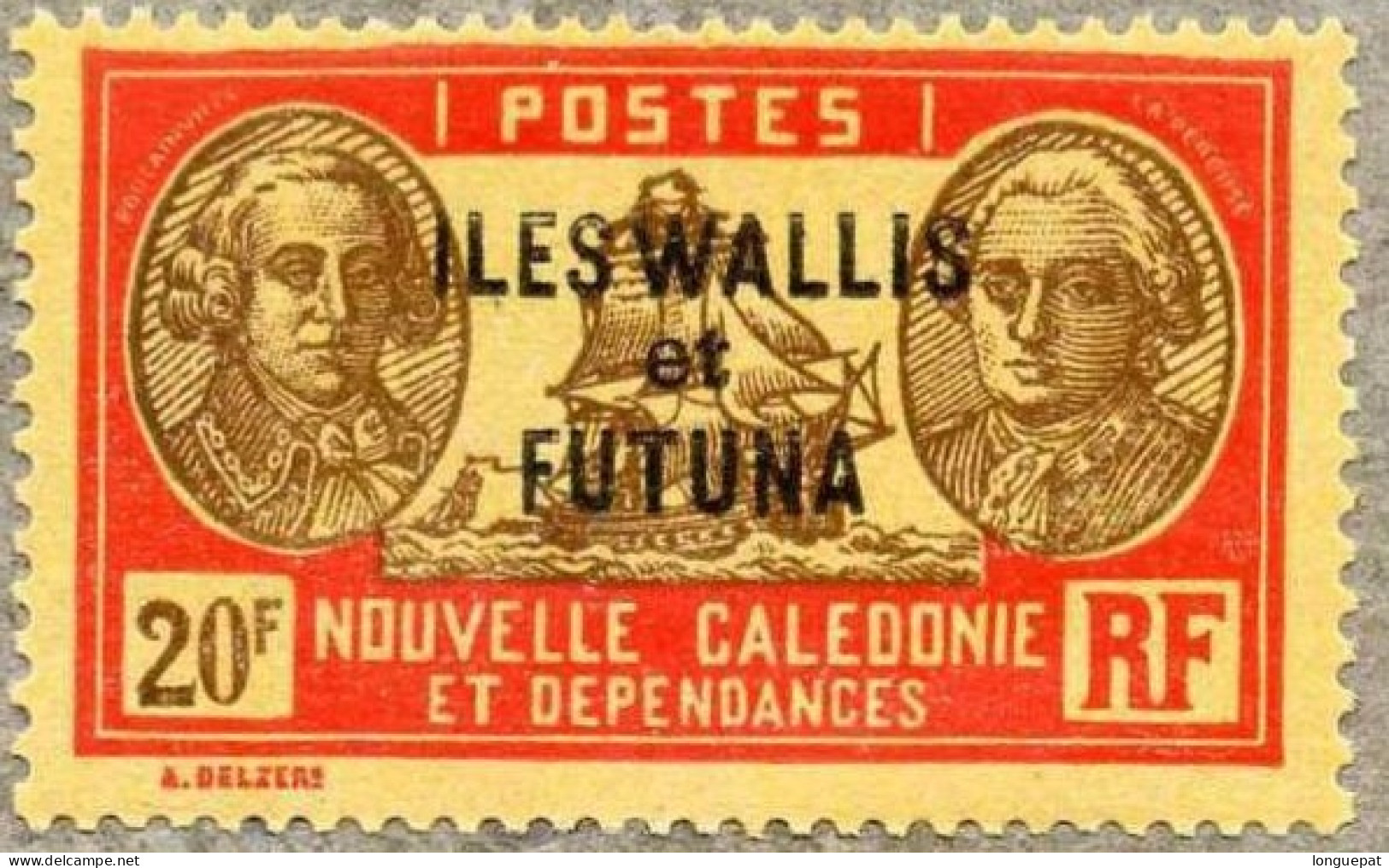 Wallis Et Futuna : Bougainville Et La Pérouse - Timbre De Nouvelle-Calédonie De 1928/38, Surchargés - Ungebraucht