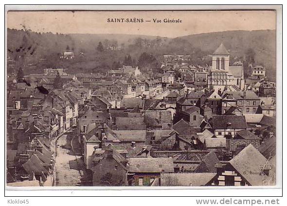 76 SAINT SAENS - Vue Générale - Semi Panoramique - Imp.  Bourgeois - Saint Saens