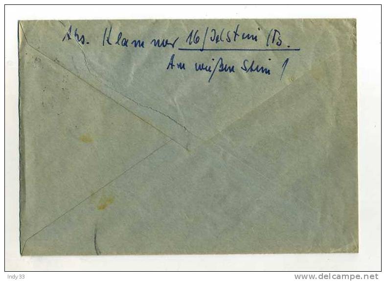 - ALLEMAGNE RFA . AFFRANCHISSEMENT SIMPLE SUR ENVELOPPE  DE 1957 - Lettres & Documents