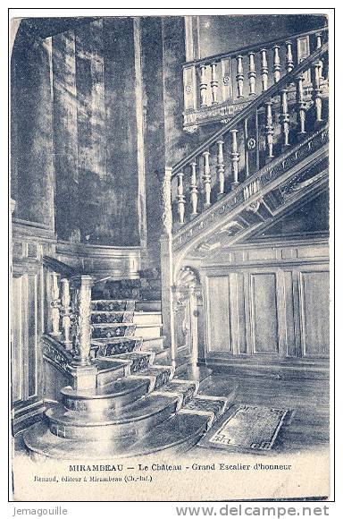 MIRAMBEAU 17 - Le Château - Grand Escalier D´Honneur - 12.3.1922 - Mirambeau