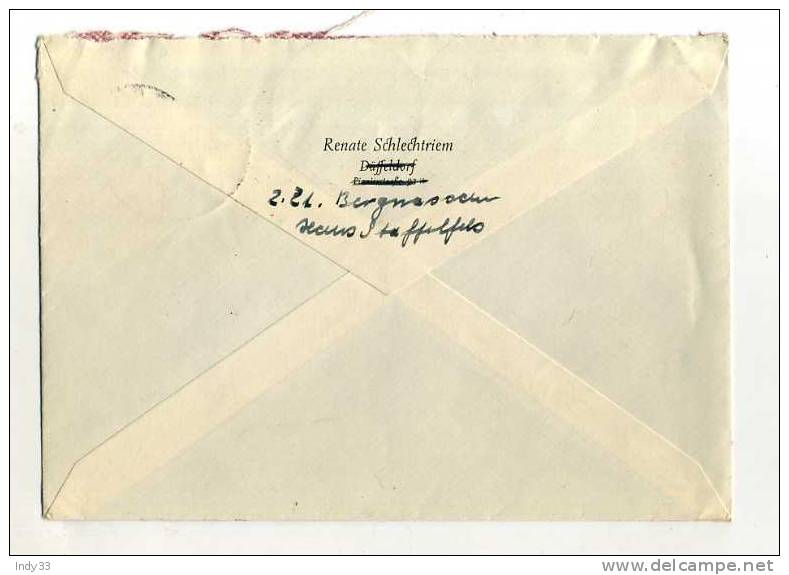 - ALLEMAGNE BERLIN  . AFFRANCHISSEMENT COMPOSE SUR ENVELOPPE DE 1954 - Storia Postale