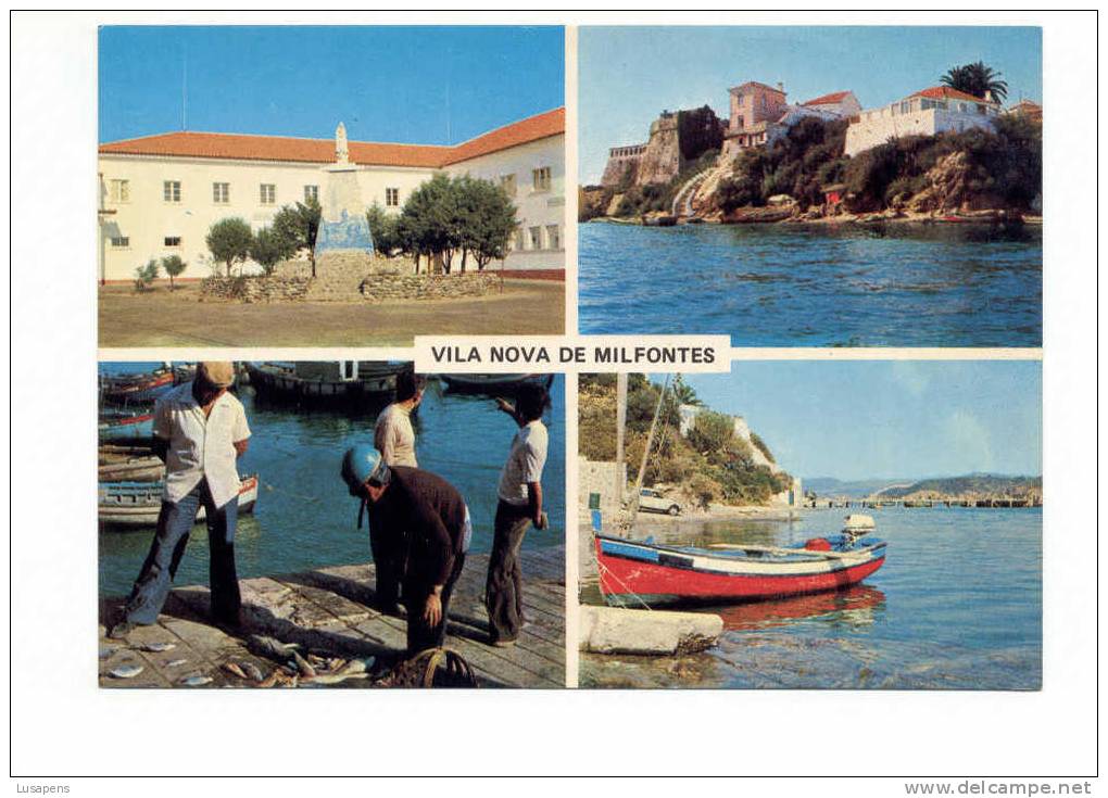 Portugal Cor 08154 – VILA NOVA DE MILFONTESCOLÉGIO N.S. FÁTIMA VISTA PARCIAL CAIS CANAL - Beja