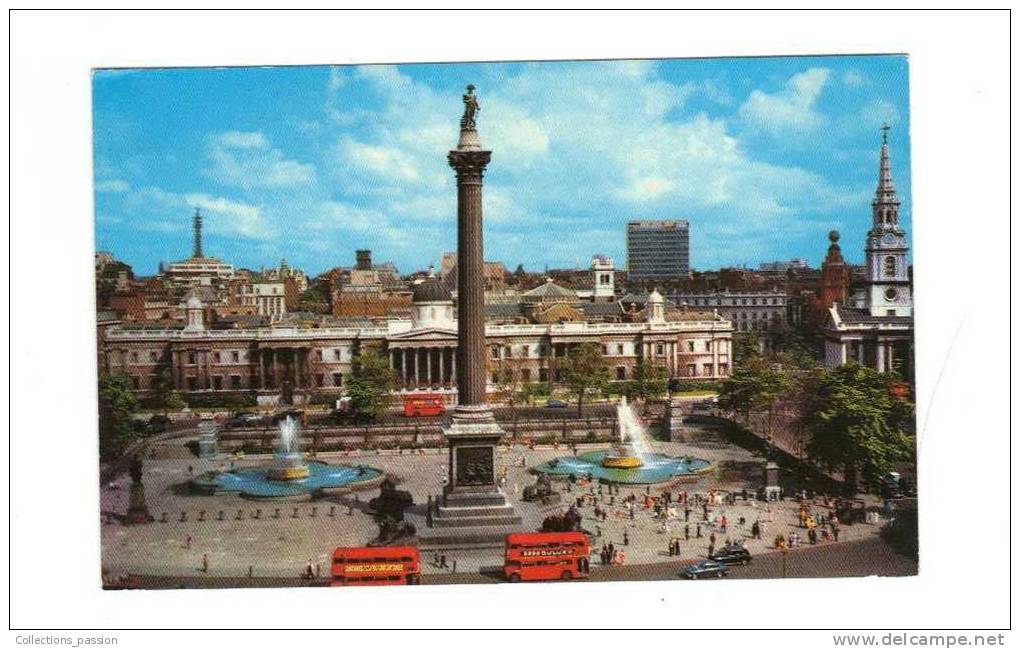 CP, Royaume Uni, Angleterre,London, Trafalgar Square, Voyagée 1970 - Trafalgar Square