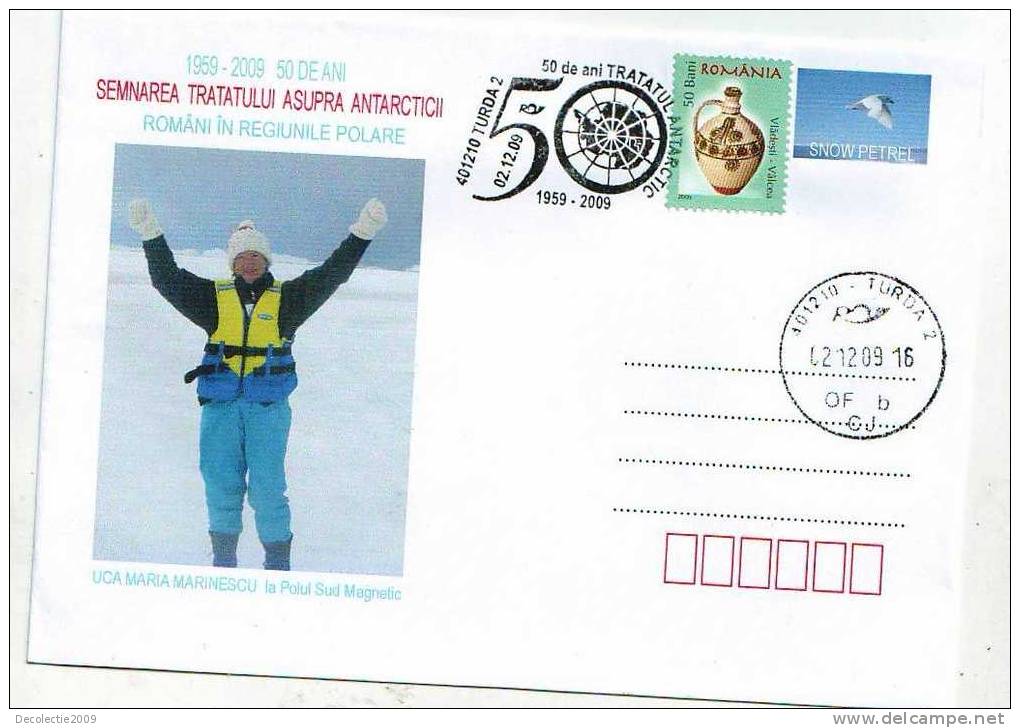M921 Postal Cover Explorateurs Uca Marinescu At South Pole Perfect Shape - Explorers