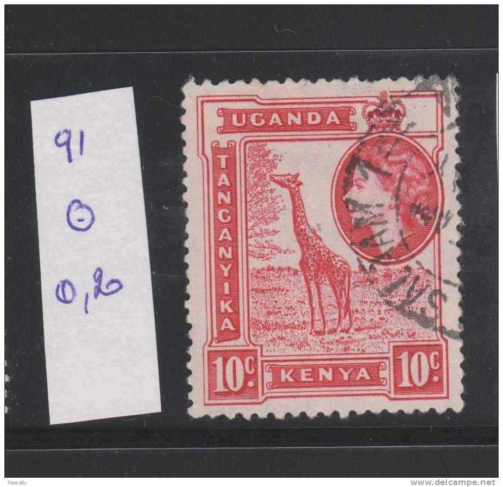 KENYA TANGANYIKA UGANDA Yvert 91 Oblitéré - Kenya, Ouganda & Tanganyika