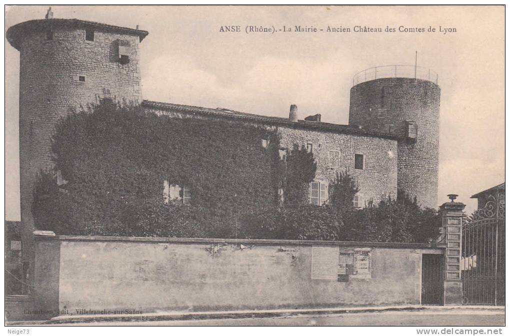 Cpa Du 69 - Anse - La Mairie - Ancien Château Des Comtes De Lyon - Anse