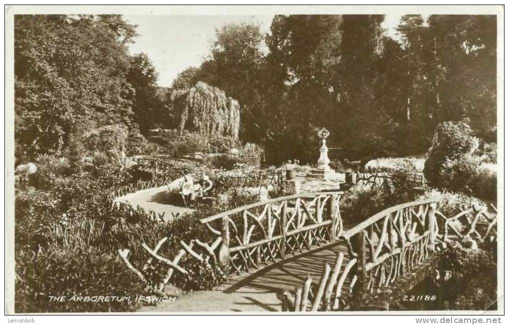 Britain United Kingdom - The Arboretum, Ipswich Old Real Photo Used Postcard [P1560] - Ipswich