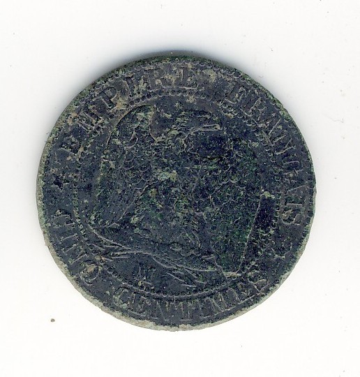 5  Centimes  Napoléon III  -  1854 MA - 5 Centimes