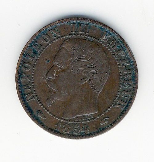 5  Centimes  Napoléon III  -  1854 A - 5 Centimes