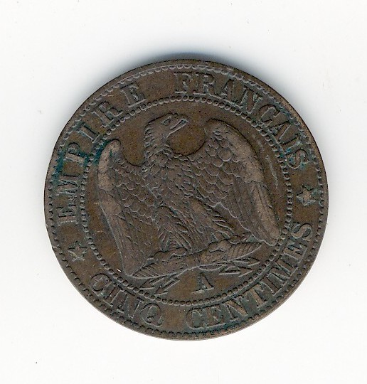 5  Centimes  Napoléon III  -  1854 A - 5 Centimes