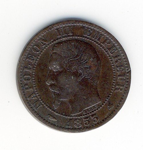 5  Centimes  Napoléon III  -  1853 BB - 5 Centimes