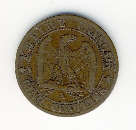 5  Centimes  Napoléon III  -  1862 A - 5 Centimes