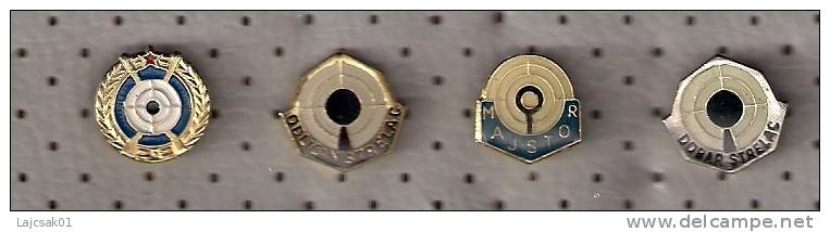 Shooting Set From Yugoslavia,rare Good Quality Pins - Sin Clasificación