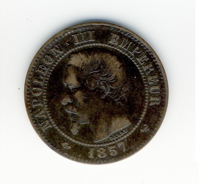 2  Centimes  Napoléon III  -  1857 W - 2 Centimes