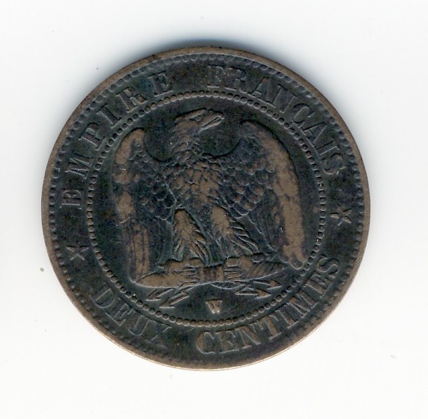 2  Centimes  Napoléon III  -  1857 W - 2 Centimes