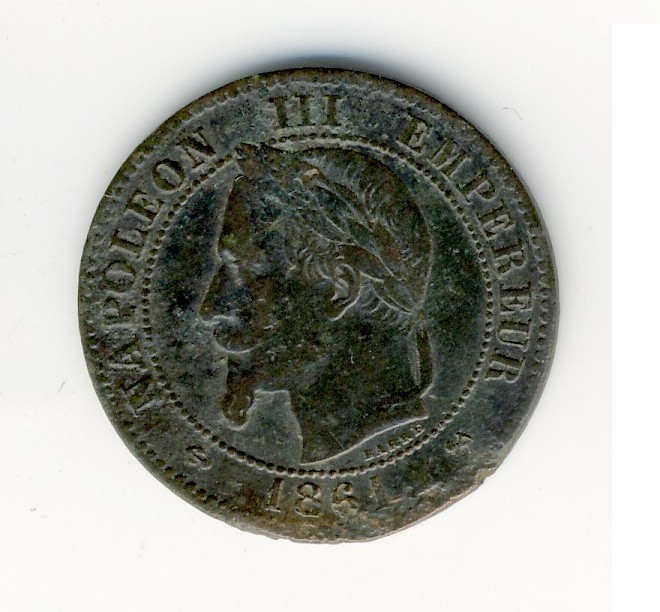 2  Centimes  Napoléon III  -  1861 K - 2 Centimes