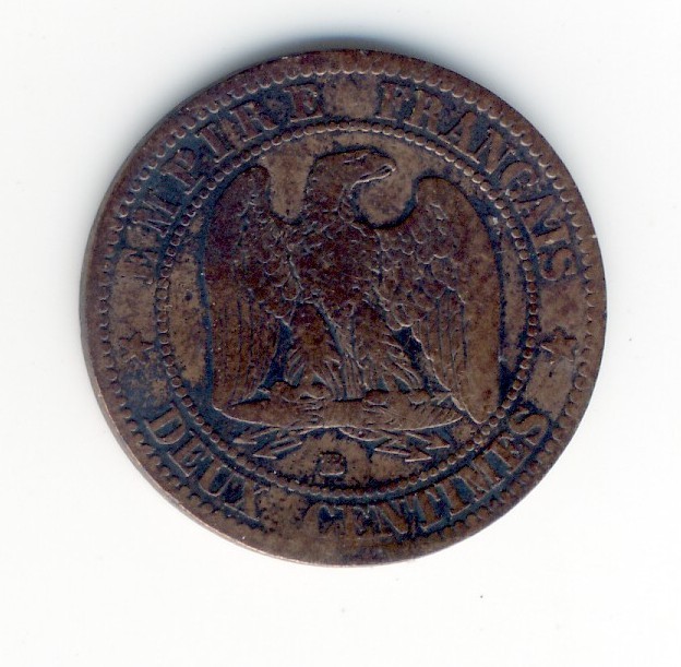 2  Centimes  Napoléon III  -  1855 BB  -  Chien - 2 Centimes