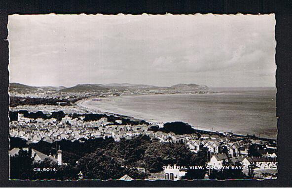 RB 612 - Real Photo Postcard General View Colwyn Bay Denbighshire Wales - Denbighshire