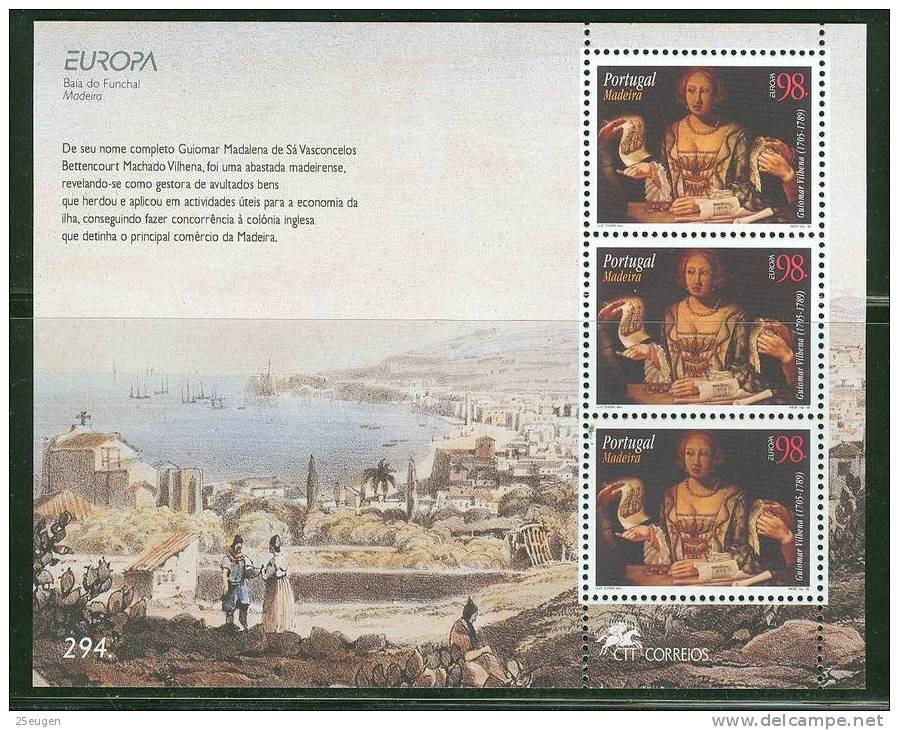 MADEIRA  1996 EUROPA CEPT  MS  MNH - 1996